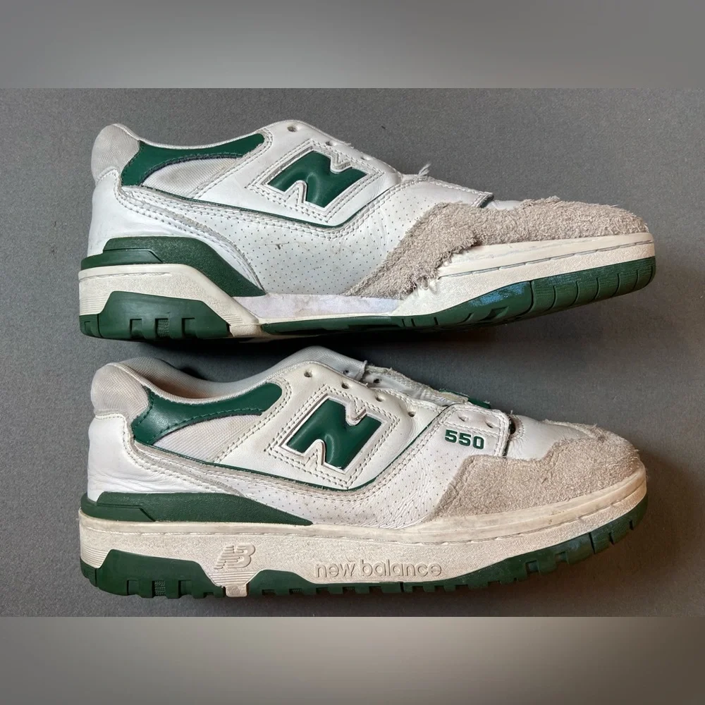 New Balance 550 Sneakers Green and White Mens US Size‎ 8.5 EU Size 42